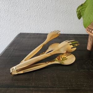 Elegant Gold Tongs. Set Of 2